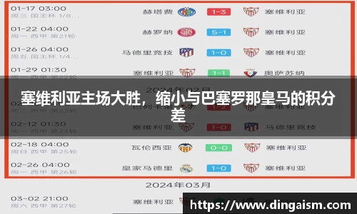塞维利亚主场大胜，缩小与巴塞罗那皇马的积分差